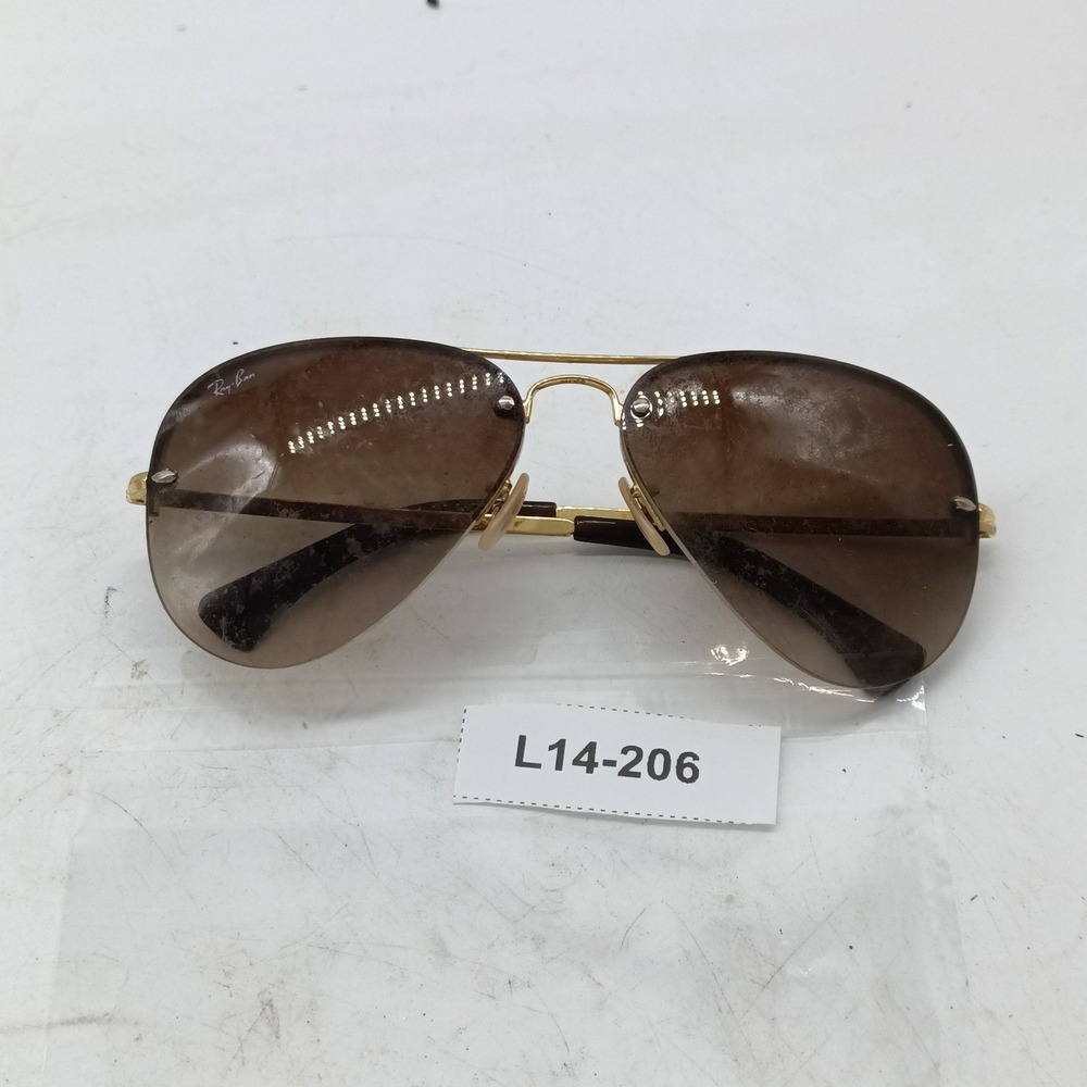 Ray-Ban RB 3413 Black Metal Rectangular Sunglasses Frames Only 237